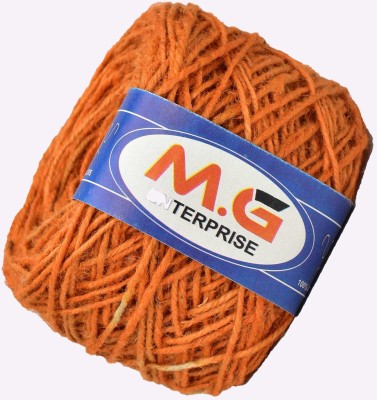 M.G Enterprise 3 Ply/Twisted Macrame Jute Cord/Dori Thread Orange 100 mtr- Art-ABFB