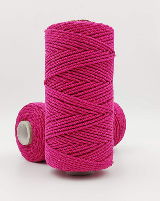Bobbiny 3 Ply Twisted 2MM Macrame Cotton Cord Dori 50 Meter Thread Orange Mix .