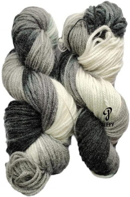 JEFFY Jolly Print Thick Chunky Wool Hand Knitting Yarn (Multi Shade no-7, 200 Gram)