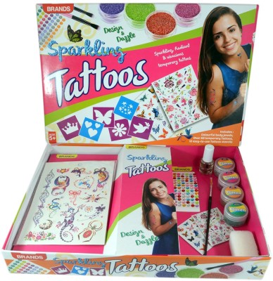 RAINBOW RIDERS Kids Sparkling Tattoos Art Kit Design Fancy Radiant Vivacious Temporary Tattoos