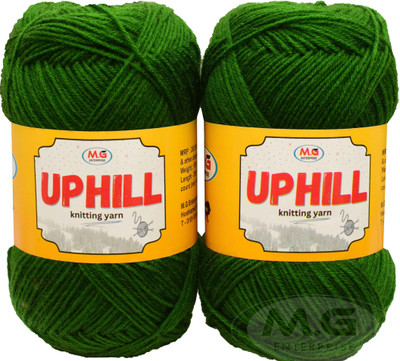 M.G Enterprise Uphill Leaf Green 400 gms Wool Hand knitting wool- Art-AFAG