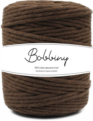 Bobbiny 4MM 100 Meter Single Strand Cotton Macrame Cord Thread for Macrame DIY