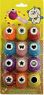 Definite Art Craft Punch Set of 12 Punches & Punching Machines(Set Of 12, Multicolor)