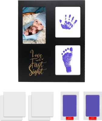 Mold Your Memories Ink Pad with Frame for Baby's Hand and Foot Ink Impression (0-6 Months, L Blue)