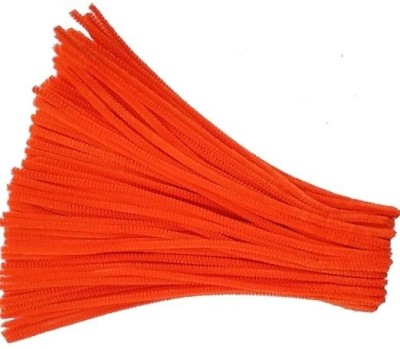 Freedy 100pcs Orange Pipe Cleaners Craft Supplies for Art and Craft DIY Accessory