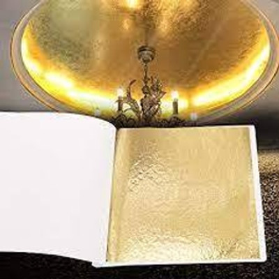 ask vark wala GOLD LEAFING STUDIO LEAF.100 SHEETS 8X8CM GLIDING FOIL FOR RESIN ART.12