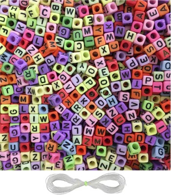 REGLET 650 Square Alphabet Beads & 65 Emojis for Bracelet Keychains Necklace making Kit