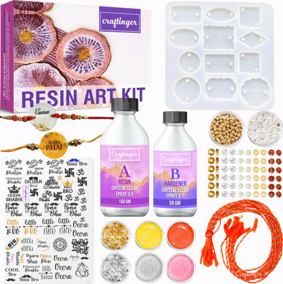 Craftinger Resin Rakhi Making Kit For Rakshabandhan With Epoxy Mould And More