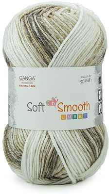 KB STAR Ganga Acrowools Wool Super Soft&Smooth Shade No-Ss01, 200Gram, Multicolor