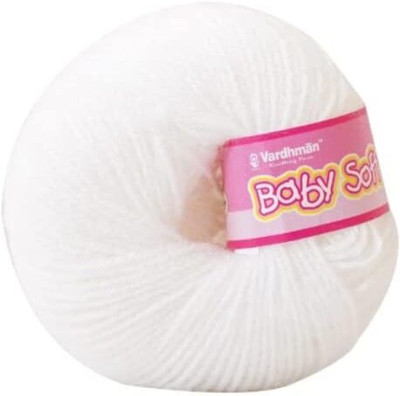 Vardhman Baby Soft Wool for Hand Knitting Fingering Crochet Hook Yarn 150gms
