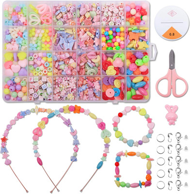 KD SAPRA Jewellery Making Kit, Colorful Beads Set for Kid,DIY Craft Bracelet