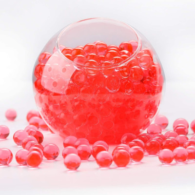 AquaBloom Red Jelly Balls | Magic Water Beads for Decoration, Plants 1000 Pcs.(Approx.)