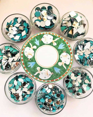 BDRMKH 8 SHAPE OF MIRROR CRAFT ( TOTAL-800 PICES,100 PIECE OF EACH SHAPE ) MIRROR-GLASS