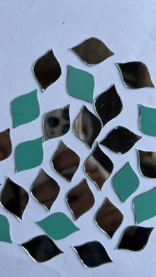 MAHANT FANCY SHAPE SILVER MIRROR for lippan art & mandala art 18MM 50GM 80PIECE