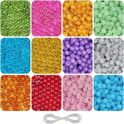 REGLET 420 Pcs Matt & Crystal Cut Glass Beads for Bracelet Necklace - Art & Craft