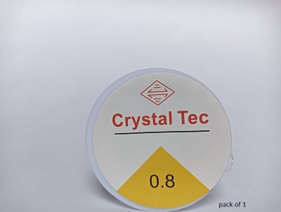 PriyaBeads Stretchy Elastic Cord Clear Round for Beading Jewellery Making 10m (Size 0.8mm)
