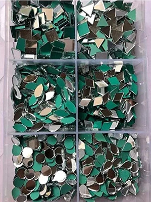 CraftVilla 6 Shape small size mirror kit for jwellery makeing ( 900pieces )