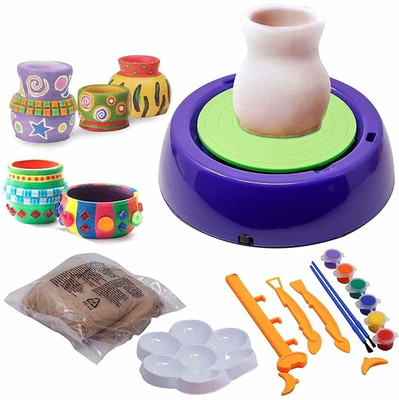 Kid Kraze Pottery Wheel Clay Pot Making Machine Game with Colors For Kids_119