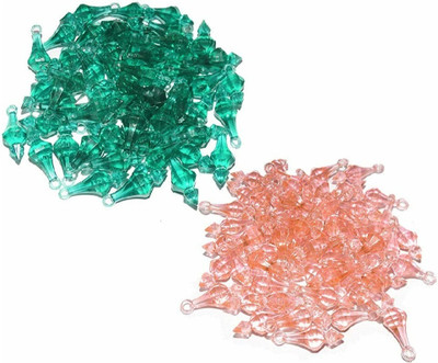 PUSHPA CREATION GADA Beads (LATKAN)Crystal green and pink Colour for Making Macrame Jhula, Macrame Toran, Macrame Jhumar, Bracelate, Necklace, Macking Other Crafting Designs 2 Colour 50+50=100 pices PUSHPA CREATION GADA Beads (LATKAN)Crystal green and pink Colour for Making Macrame Jhula, Macrame Toran, Macrame Jhumar, Bracelate, Necklace, Macking Other Crafting Designs 2 Colour 50+50=100 pices