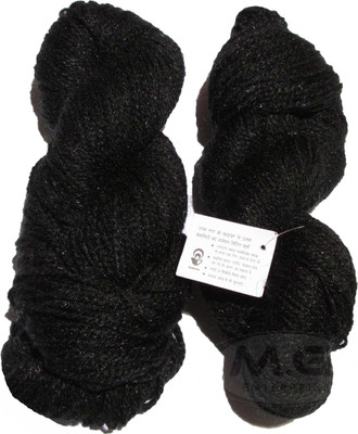 M.G Enterprise Vardhman Rabit Excel Black (200 gm) Wool Hank Hand knitting wool Art-FBE