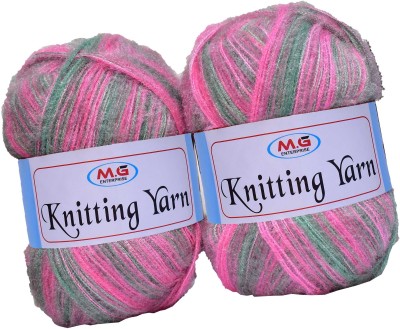 M.G Enterprise Knitting Wool Yarn, Soft Fancy Feather Wool Teal mix 500 gm- Art-HDI