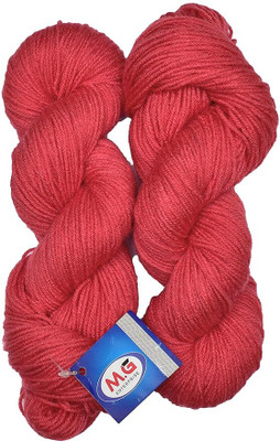 Simi Enterprise Vardhman Brilon Deep Gajri Wool Hank Hand knitting wool thread dyed