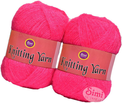 Simi Enterprise Knitting Wool Yarn, Soft Fancy Feather Wool Rose 400 gm- Art-HEI