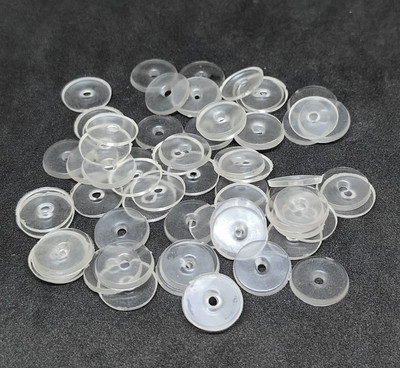 moud jewels 200 Pcs Approx Clear No Colour Tansparent Soft Premium Silicone Rubber Button