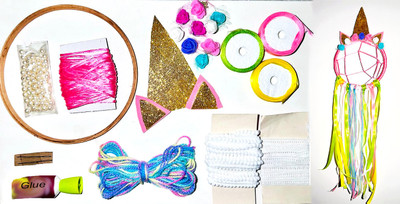 KHUSHA CREATIONS DIY Dream Catcher Making Kit (Unicorn Theme)/Hobby Craft/Make Your Dreamcatcher