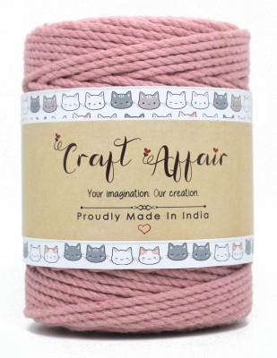 Craft Affair | 3ply twisted cotton thread ( 3mm, 50 Meter ) - Dull Pink