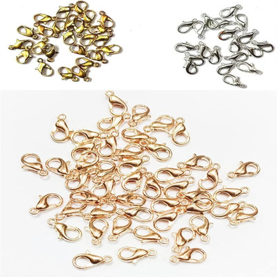 Shivarth 90pcs Rose Gold Silver Golden Lobster Hooks Clasps Necklace Bracelet Findings