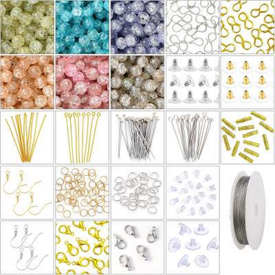 REGLET Sparkle Glass Beads for Bracelet Making + Jewellery Making Kit - Bead for Craft