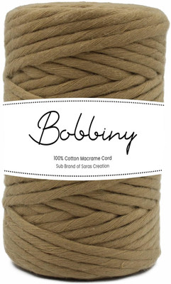 Bobbiny 4MM 100 Meter Single Strand Cotton Macrame Cord Thread for Macrame DIY