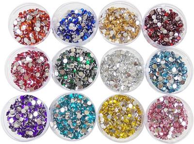 Sharum Crafts Resin / Chandla / Rhinestone Stones for Jewellery Making kit