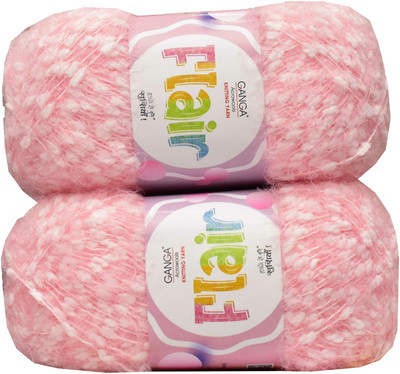 Simi Enterprise GAN GA Flair Pink 400 gms Wool Ball Hand knitting wool -D Art-AEFD