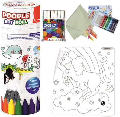 Clapjoy Reusable Jungle Theme Coloring Roll | 2M Peel & Stick for Kids 3+ years