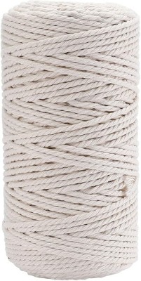 OKDEAL 5mm 50 Meters Macrame Thread for Craft Crochet Wall Hanging ( Off-White )