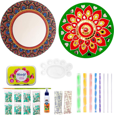 decordial dot Mandala DIY art kit and lippan art kit with accessory acrylic Mandala tools