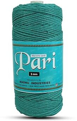 Macrame Cords Pari Dori Thread | 3mm Single Strand | Sea Green | 200-250 Metres | 1kg Spool