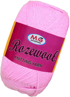 M.G Enterprise Rosewool Pink 300 gms Wool Ball Hand knitting wool- Art-FIH