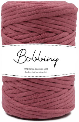 Bobbiny 4MM 50 Meter Single Strand Cotton Macrame Cord Thread for Macrame DIY