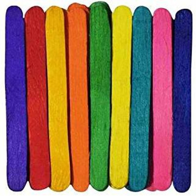 manrish Colored Wooden Ice Cream Sticks/Popsicle For Craft /DIY(200 Pieces)