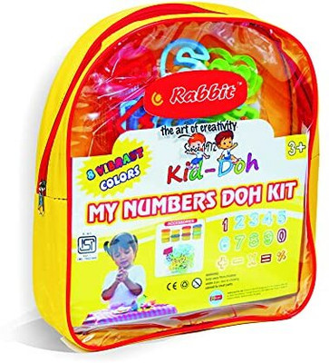 Rabbit Number Dough Kit Play Dough Clay Set|Play Dough Kit for Kids with Shapes