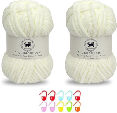 Qroof Soft Chunky Greyish Pink Knitting Wool Combo (200 gram)