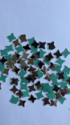 MIRROR GLASS WORLDWIDE FANCY SHAPE SILVER MIRROR for Arts & Craft Work, Lippan Art 10MM 100GM 390PIECE
