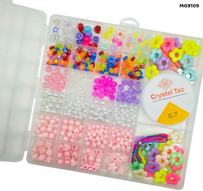 KTrading Cute Little Shape Pearl Beads for Kids Jewelry DIY Bracelets Necklace Making Kit