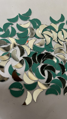 MAHANT FANCY SHAPE SILVER MIRROR for mud mirror lippan art 16MM 50GM 220PIECE