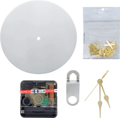 R H lifestyle Round Acrylic Clear Clock Base Full Set Roman Numbers DIY Resin Art Clock 6 Inch