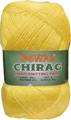M.G Enterprise Represents Oswal Chirag Kacha Pila 200 gms Wool Ball wool AA Art-AJDF