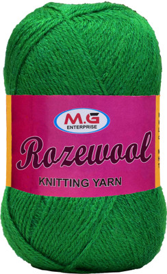 M.G Enterprise Rosewool Moss 200 gms Wool Ball Hand knitting wool- Art-GJH